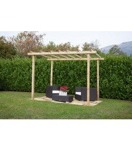 Esterni da Vivere Pergola, 2400 x 2400 mm, pergolato, graticcio e ombrellone da giardino