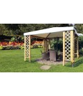 Esterni da Vivere Gazebo con Grigliati, 3600 x 3000 mm, gazebo